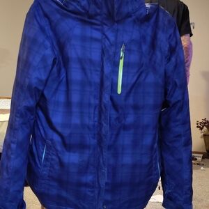 Women's Blue Plaid Jacket